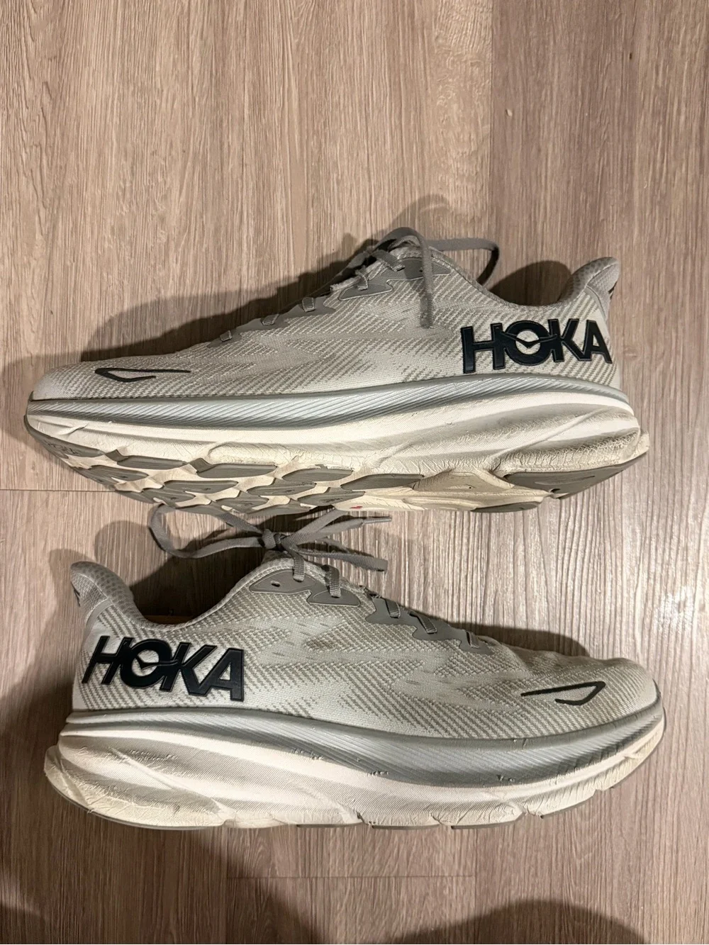 HOKA Clifton 9 Men's 14D  Harbor Mist Black Running Shoes 1132210 HMBC